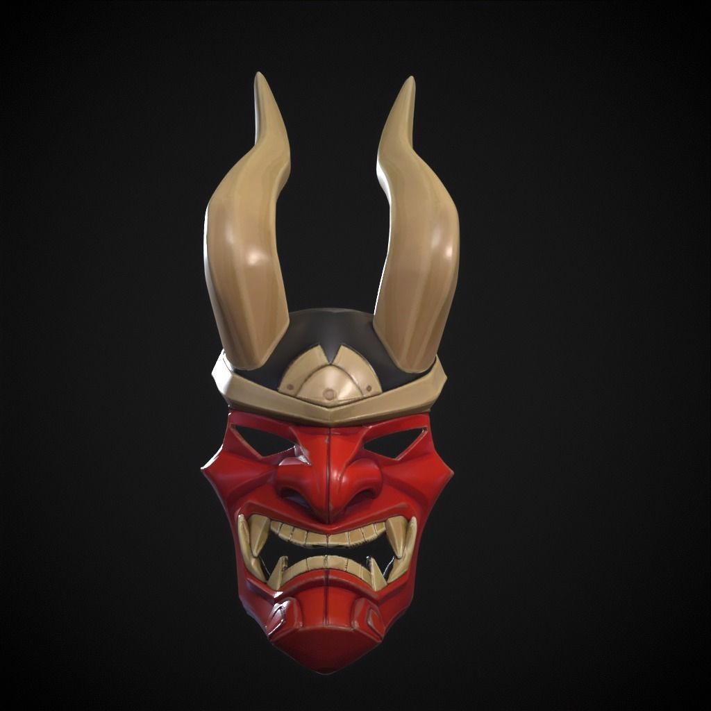 Shogun mask from fortnite 3D print model_7