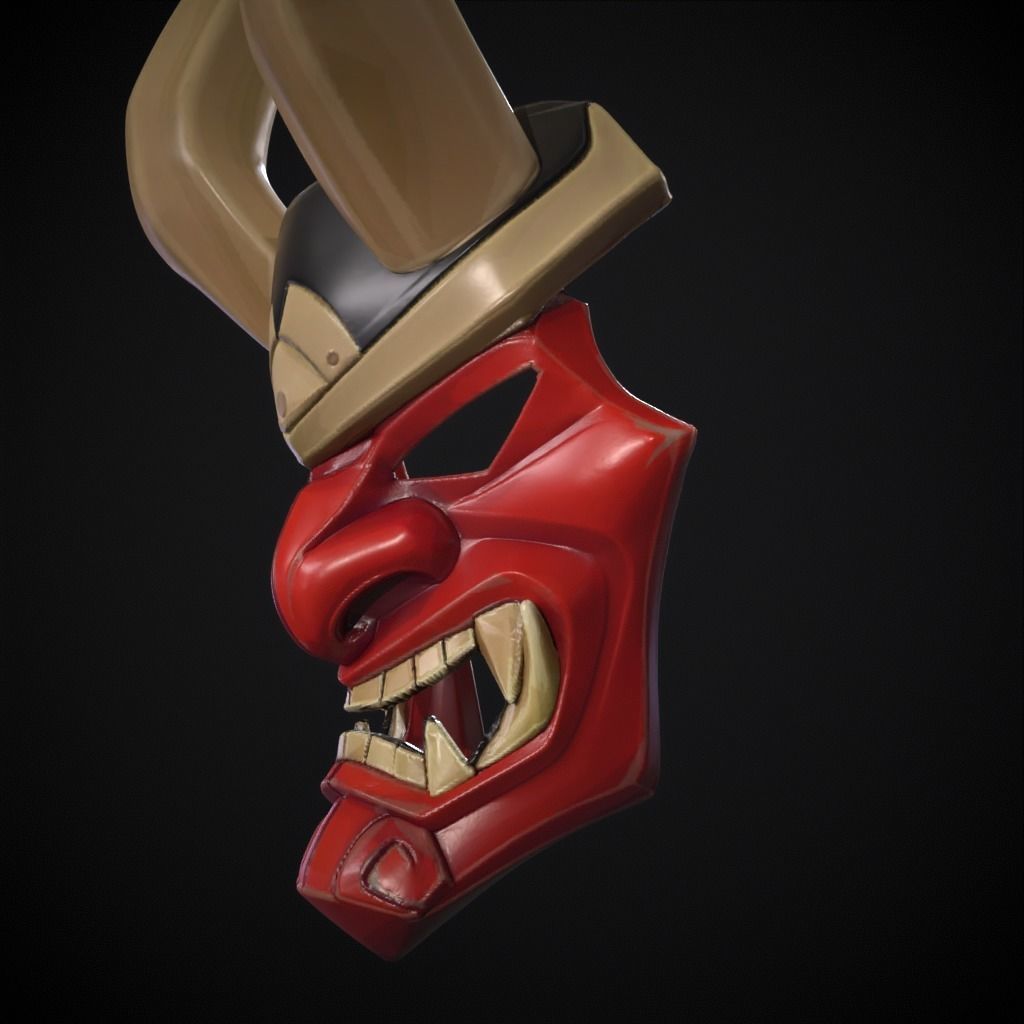 Shogun mask from fortnite 3D print model_8
