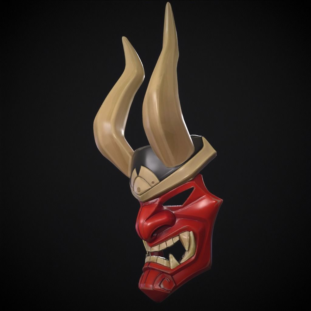 Shogun mask from fortnite 3D print model_4