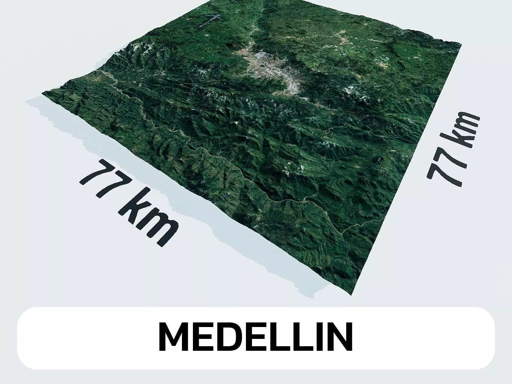 Medellin Colombia City Landscape 3D Model 3D model