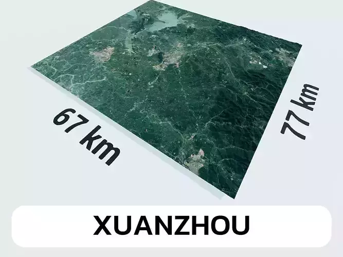 Xuanzhou China City Landscape 3D Model