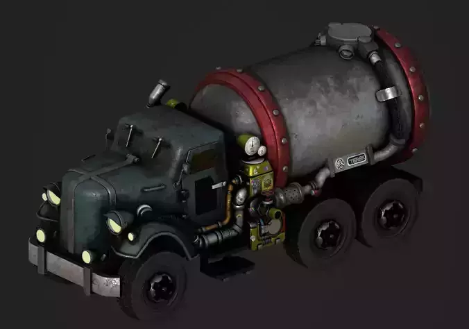 Truck realistic stylised 4K PBR GameReady with LOD