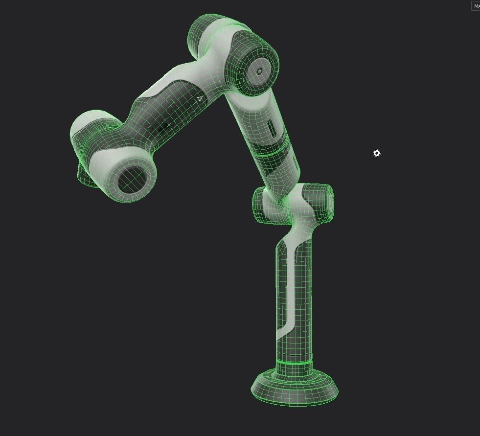 Robotic Arm M02 Low-poly 3D model_7