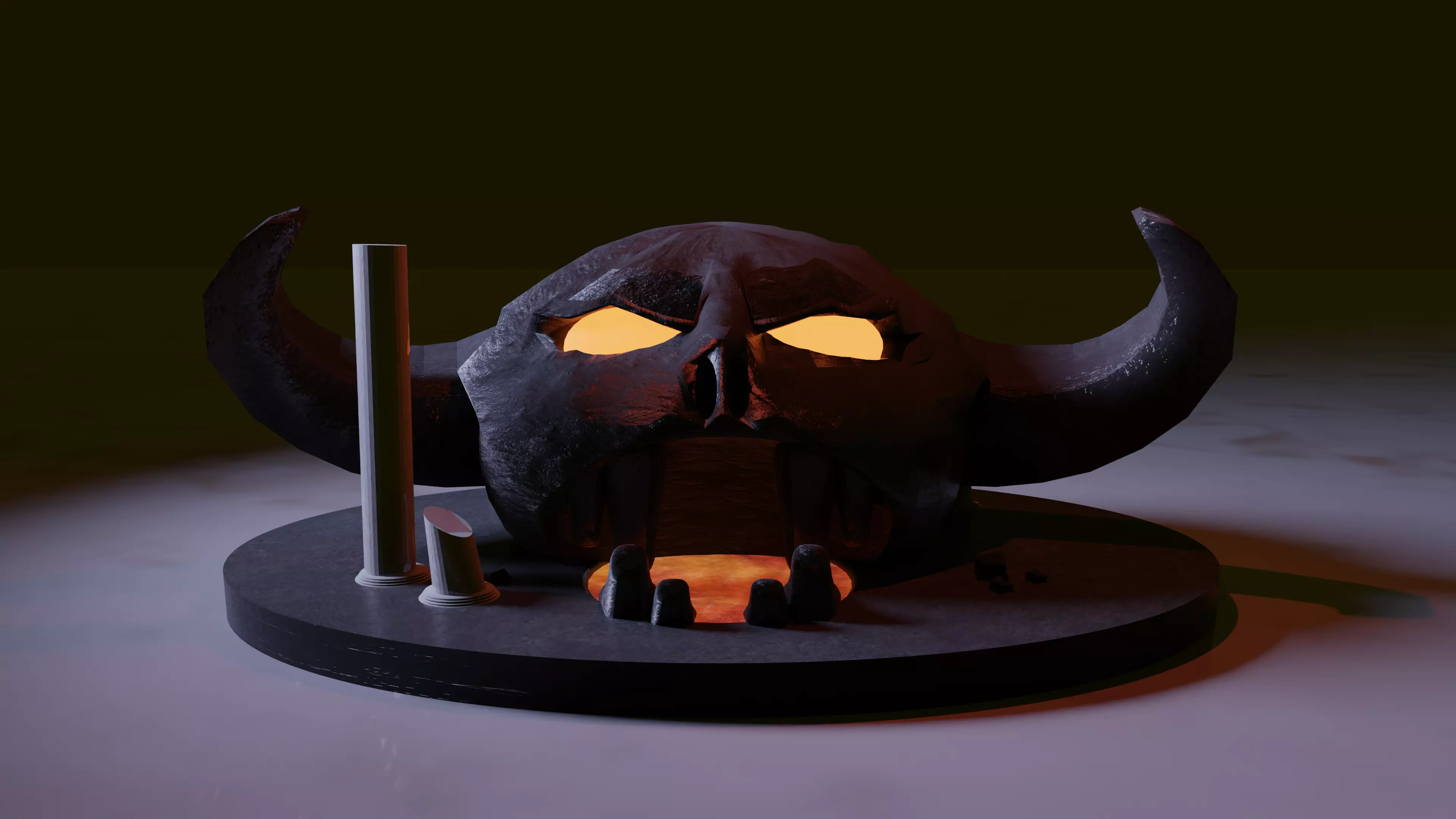 Board game pawn Low-poly 3D model_0