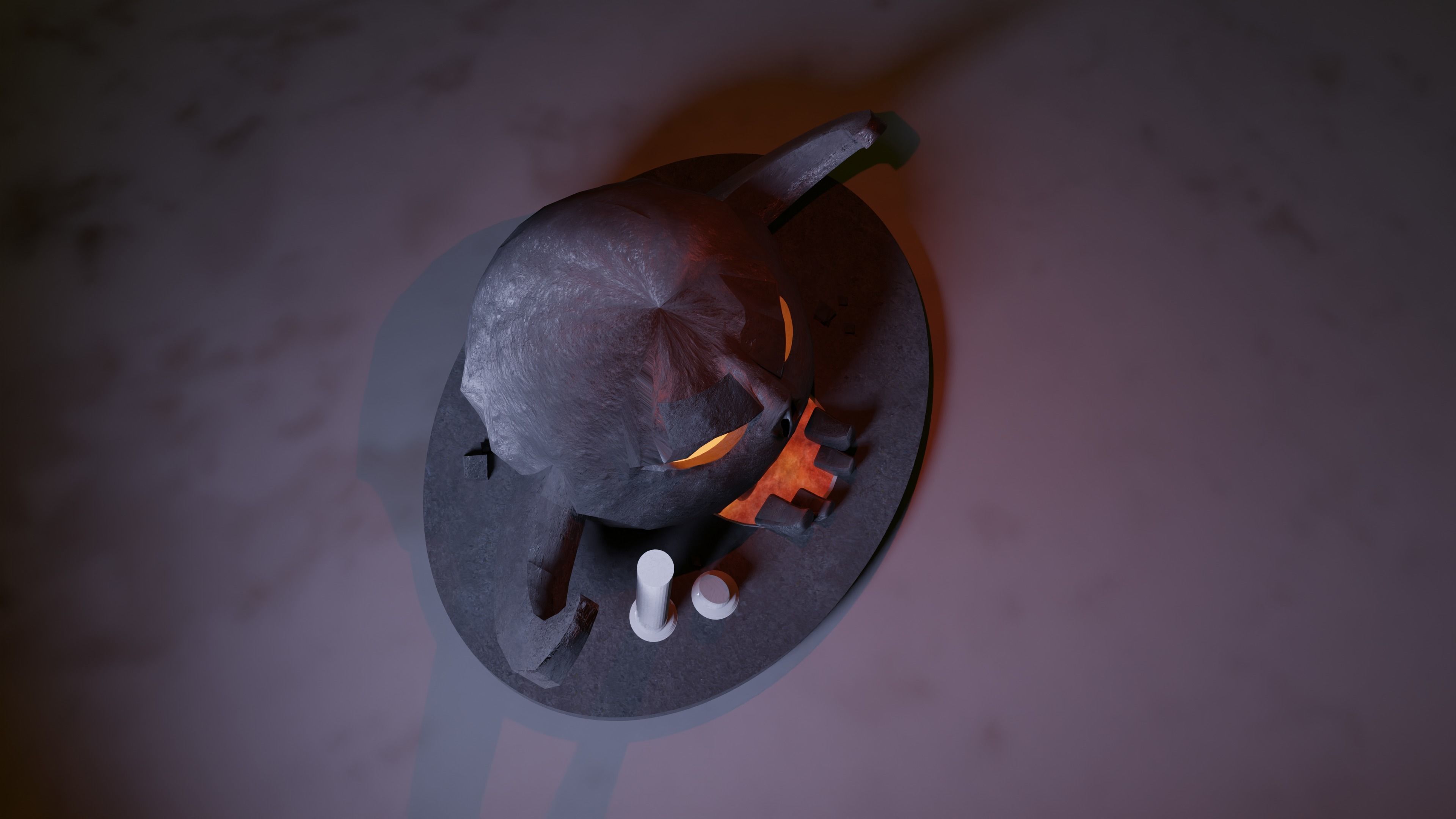 Board game pawn Low-poly 3D model_3