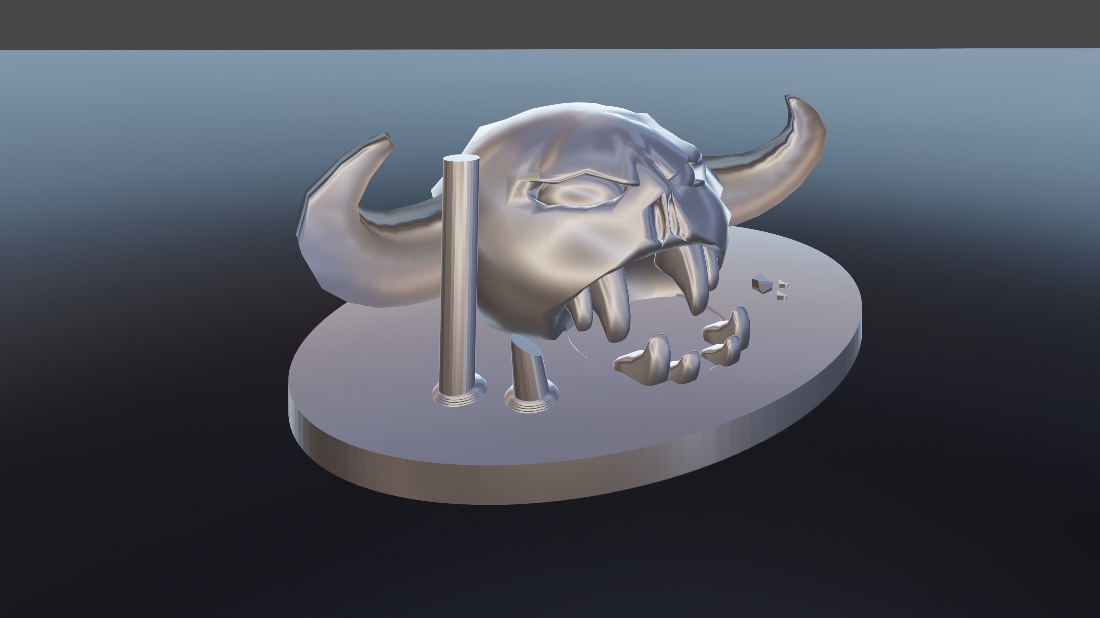 Board game pawn Low-poly 3D model_7