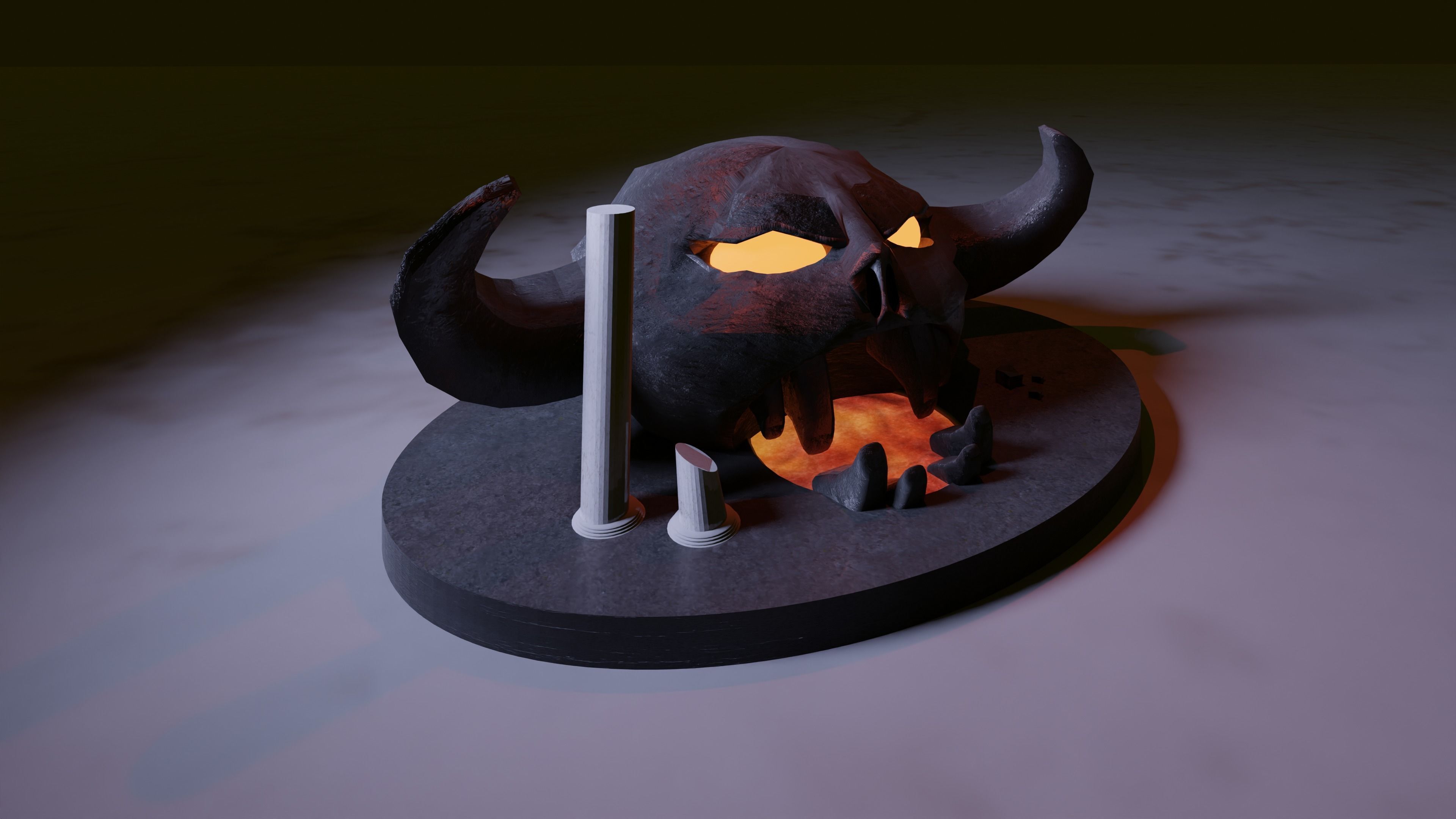 Board game pawn Low-poly 3D model_2