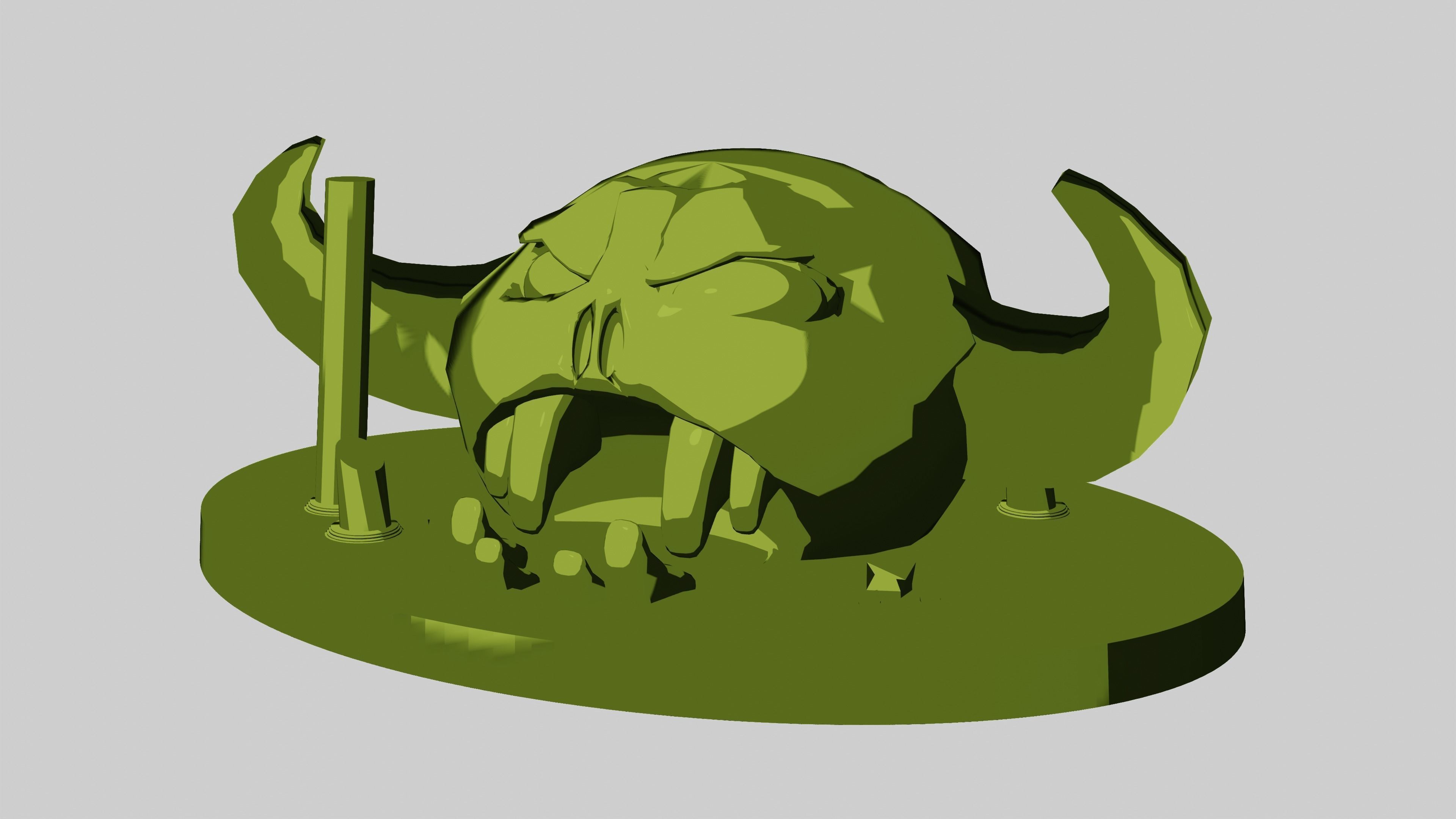 Board game pawn Low-poly 3D model_5