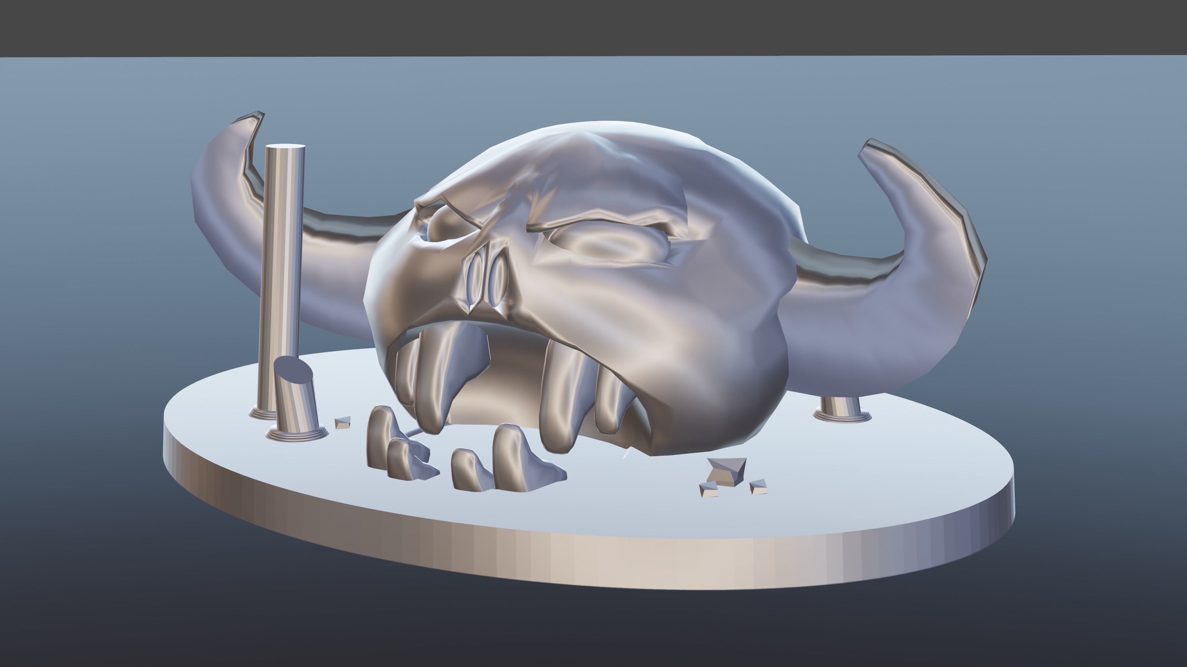 Board game pawn Low-poly 3D model_6