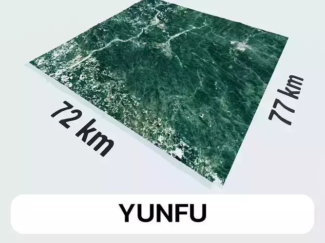 Yunfu China City Landscape 3D Model
