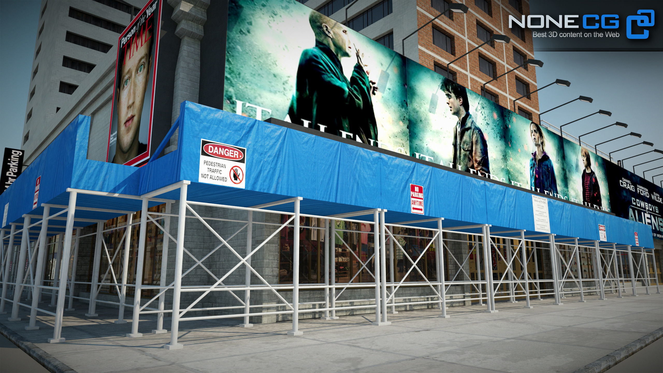 NYC Building Sheraton Manhattan Low-poly 3D model_21