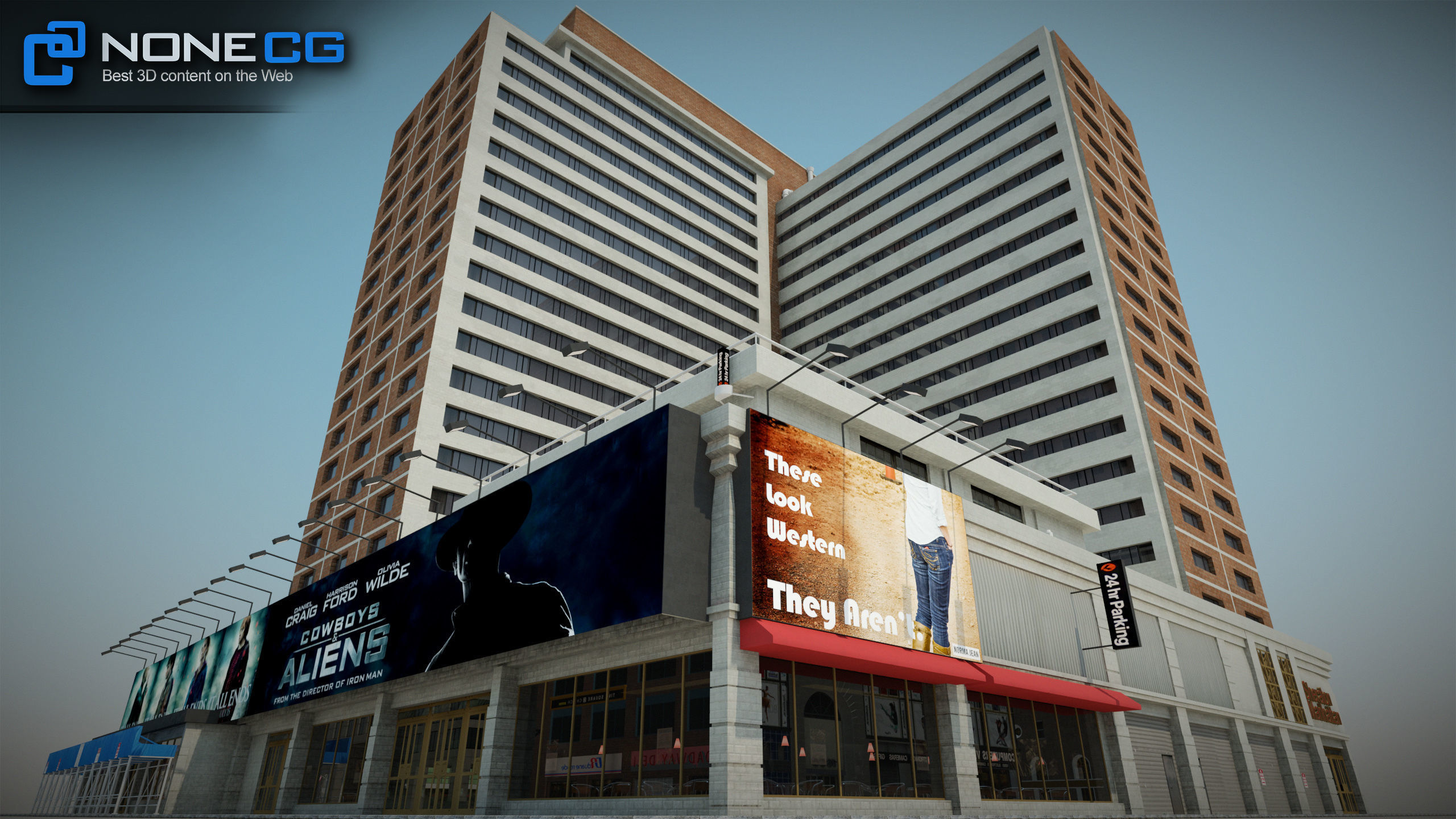 NYC Building Sheraton Manhattan Low-poly 3D model_28