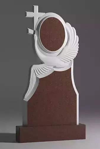 monument gravestone with cross on top