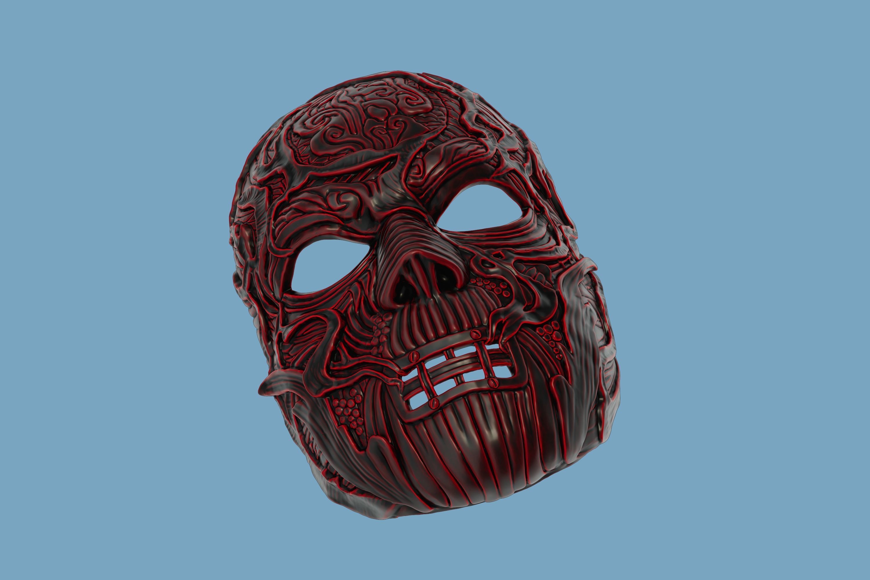 V-Man mask from Slipknot - WANYK Halloween Scary Cosplay Devil 3D print model_12