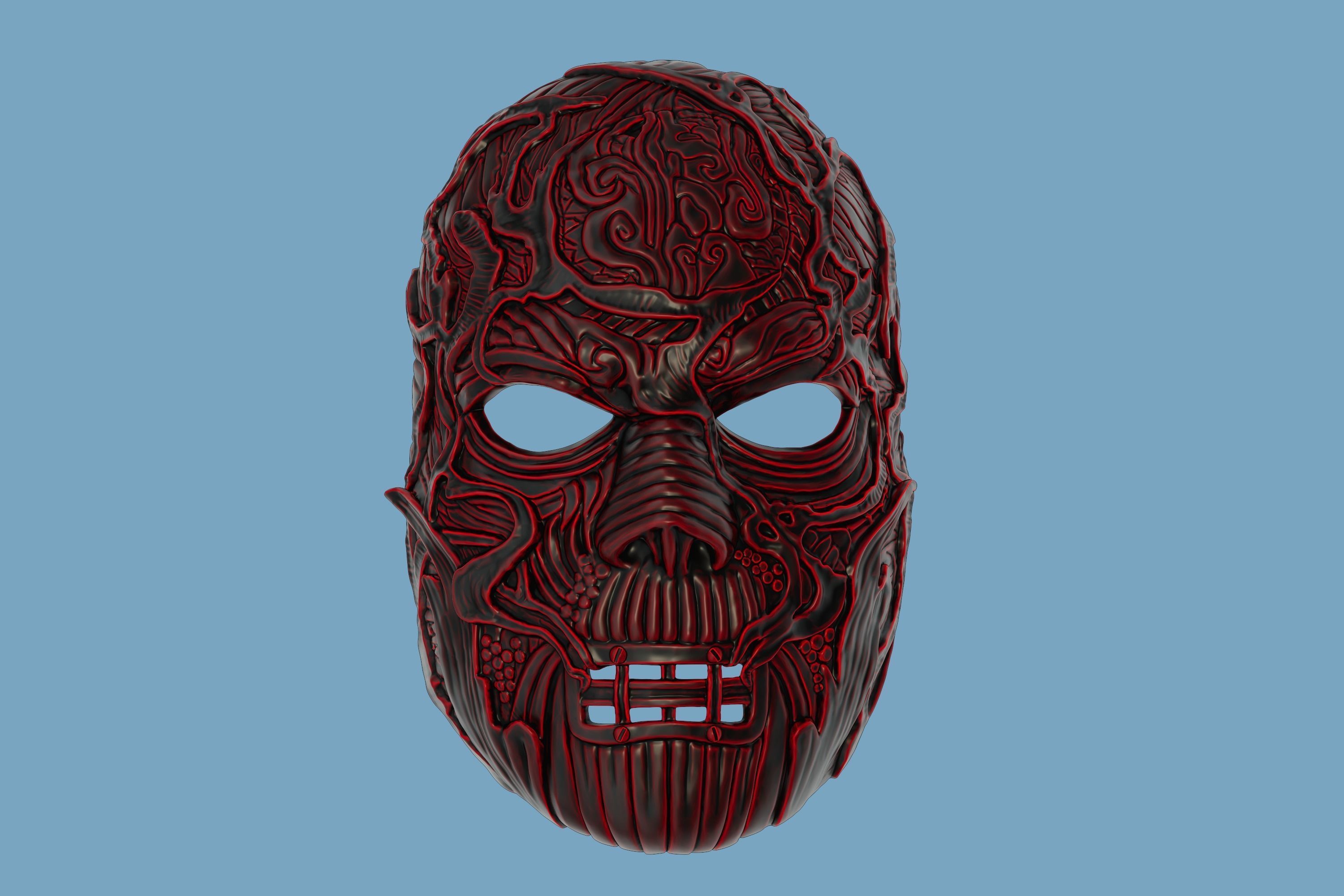 V-Man mask from Slipknot - WANYK Halloween Scary Cosplay Devil 3D print model_7