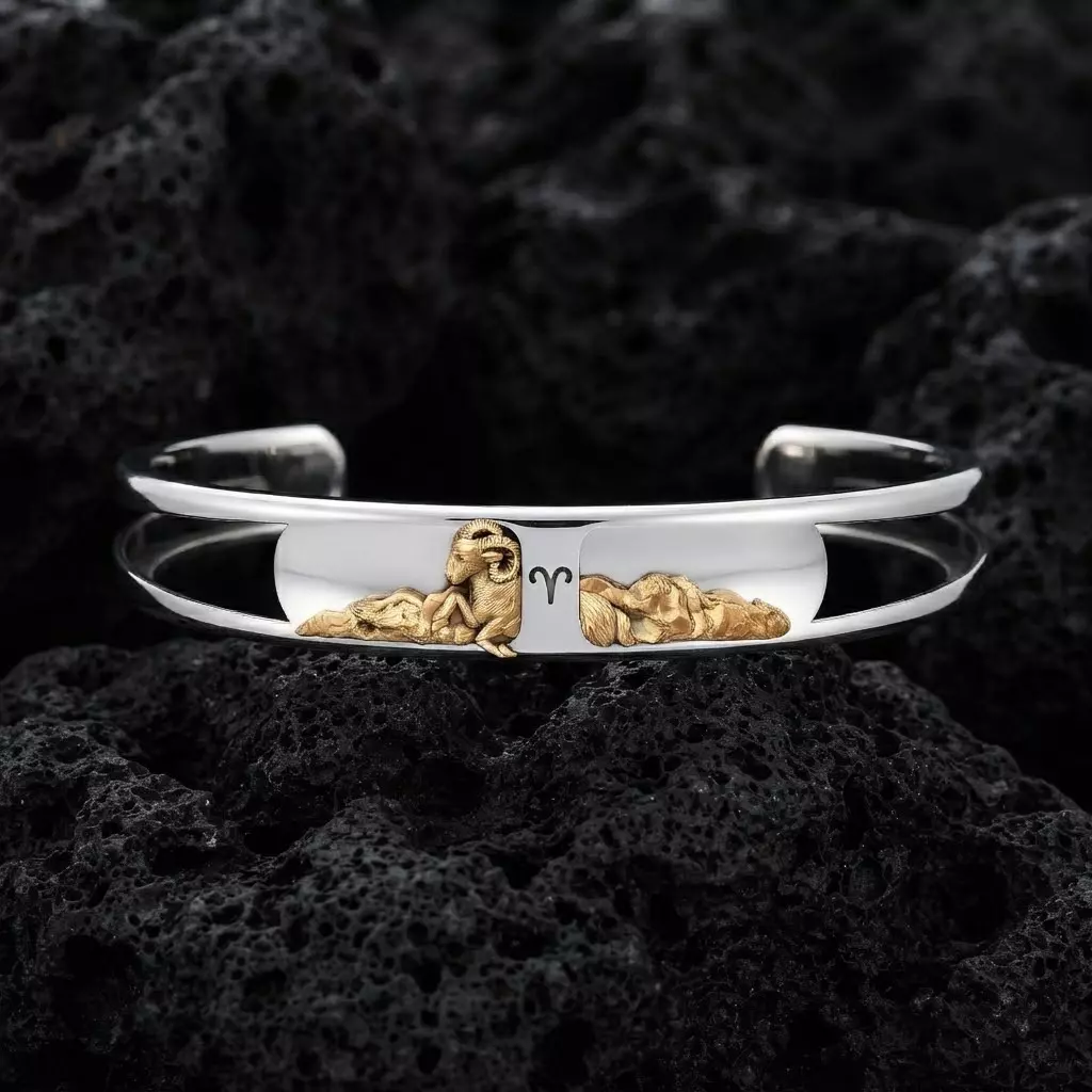 Zodiac Horoscope Aries Bracelet 3D print model
