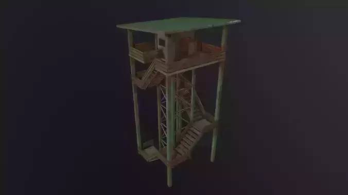 Military Watchtower 3D Model