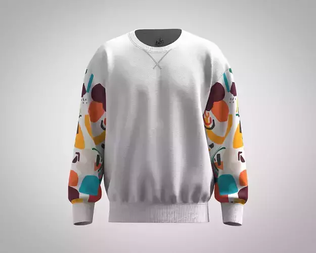 Mens Printed Sleeve Sweatshirt
