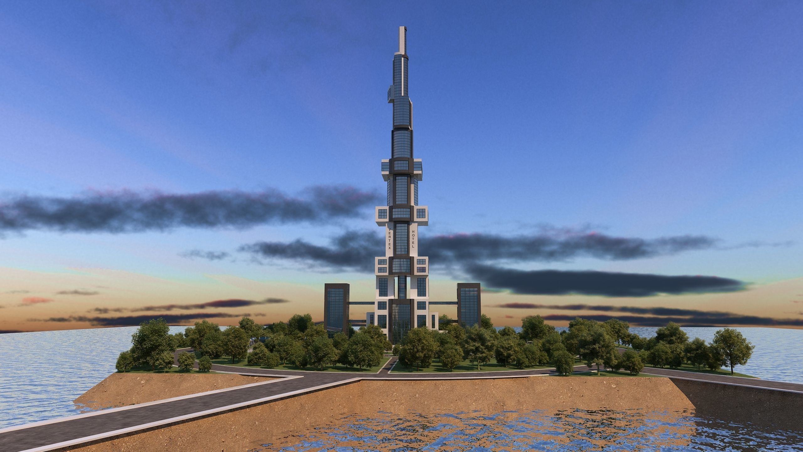 0132 - Skyscraper Architecture Project 3D model_4