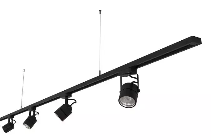Procedural Track Lighting 3D model