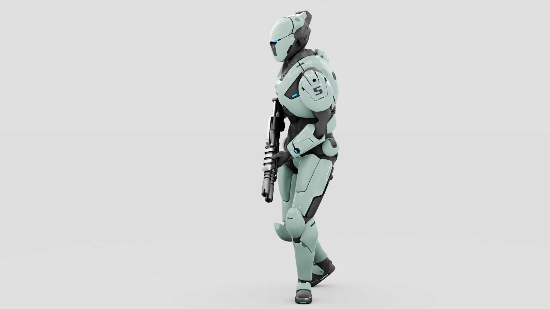 CYBER SOLDIER F-2000  RIGGED 3D model_24