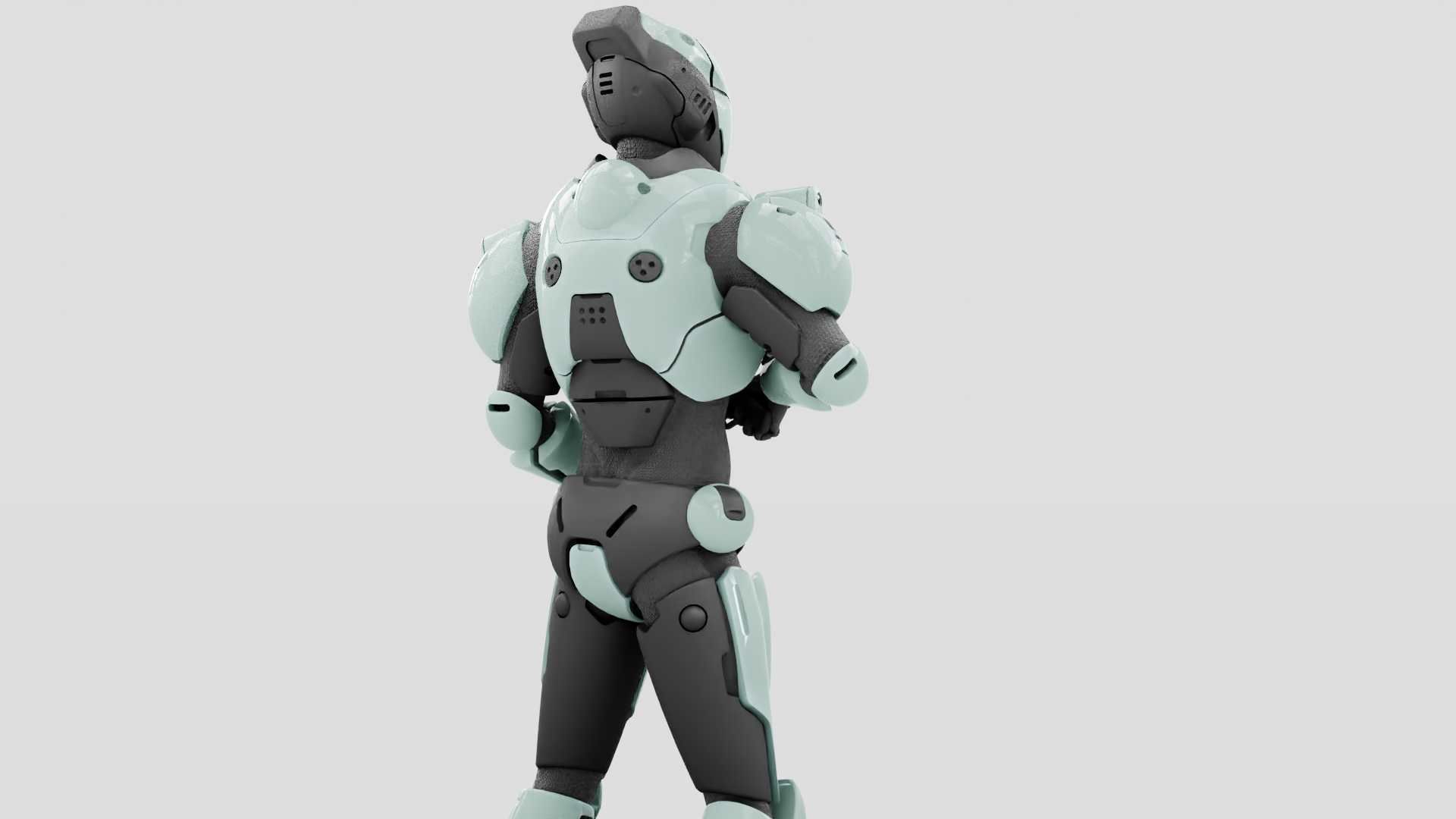 CYBER SOLDIER F-2000  RIGGED 3D model_7