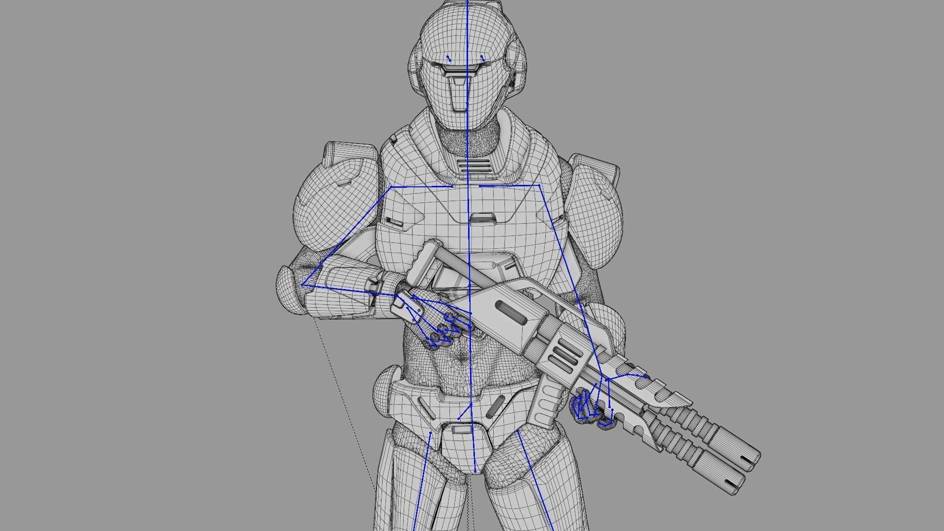 CYBER SOLDIER F-2000  RIGGED 3D model_35