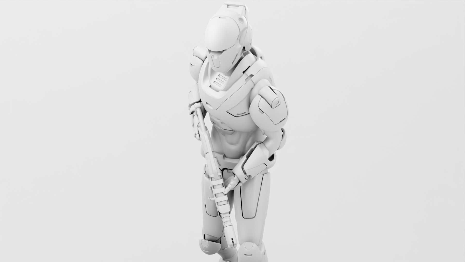 CYBER SOLDIER F-2000  RIGGED 3D model_33