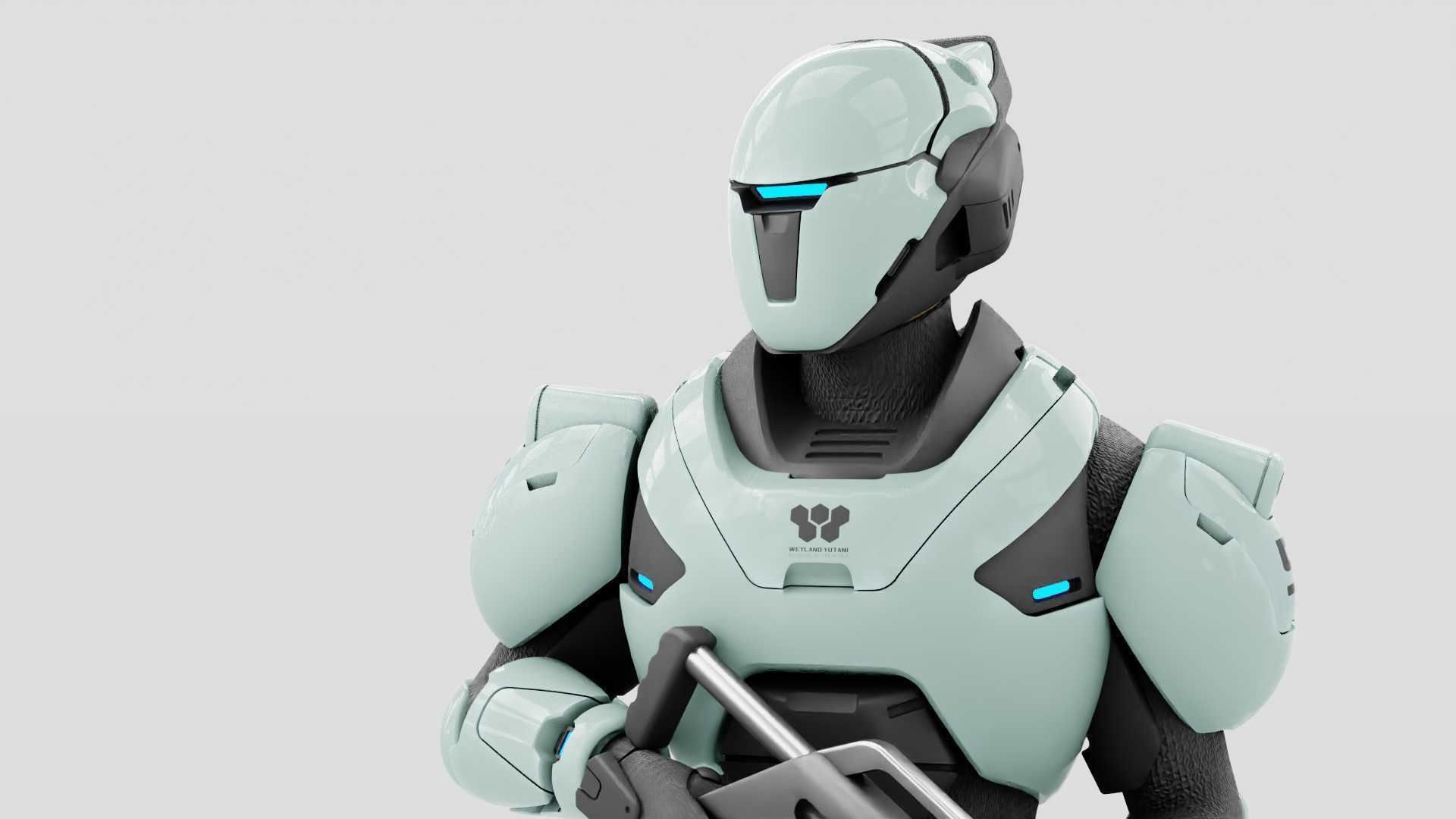 CYBER SOLDIER F-2000  RIGGED 3D model_21