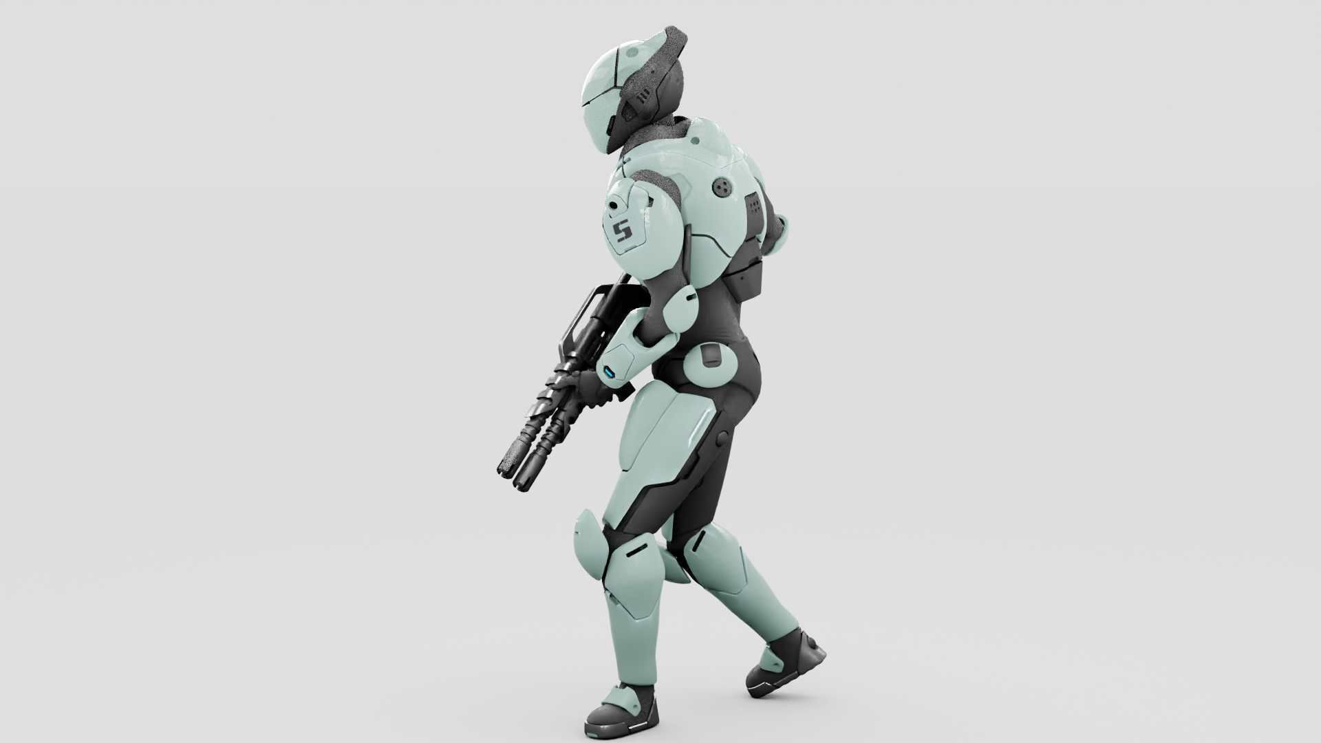 CYBER SOLDIER F-2000  RIGGED 3D model_25