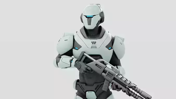 CYBER SOLDIER F-2000  RIGGED