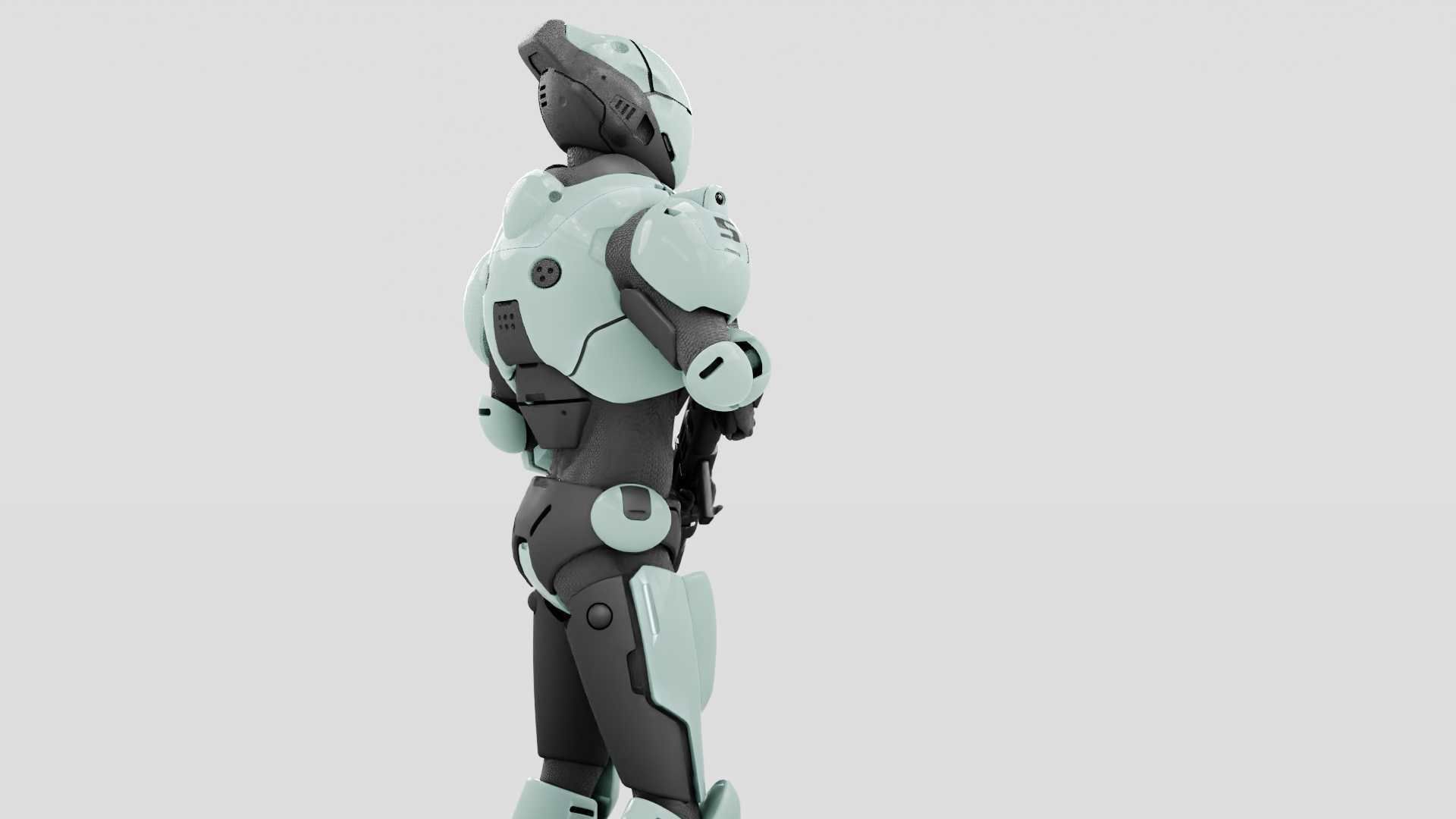 CYBER SOLDIER F-2000  RIGGED 3D model_6
