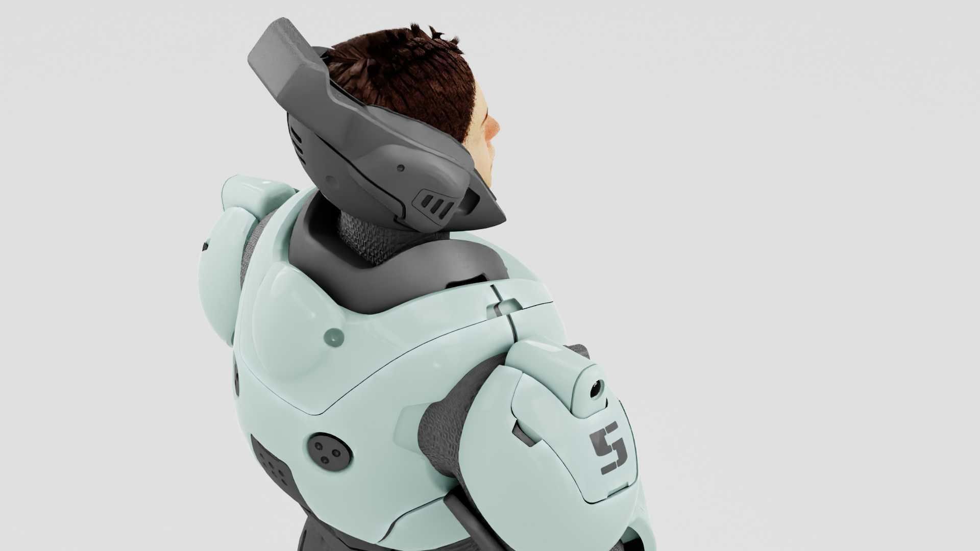 CYBER SOLDIER F-2000  RIGGED 3D model_18