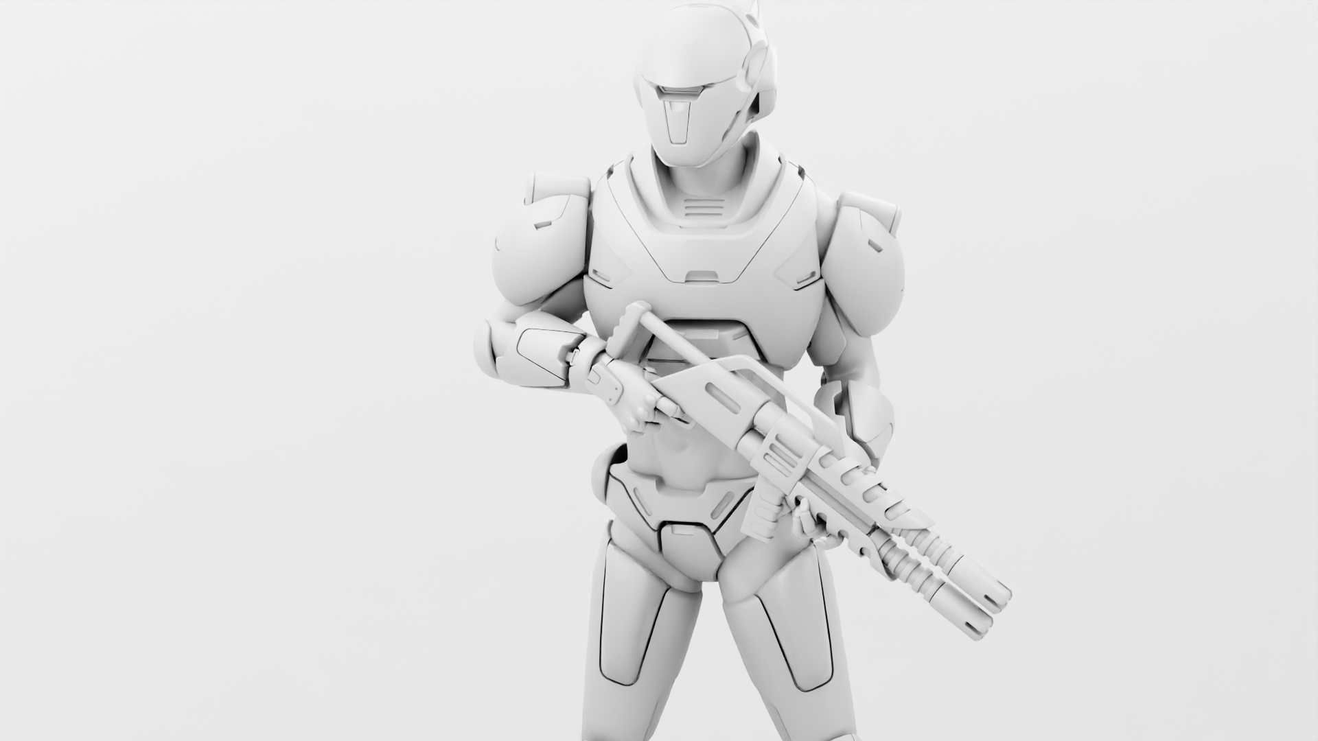 CYBER SOLDIER F-2000  RIGGED 3D model_30