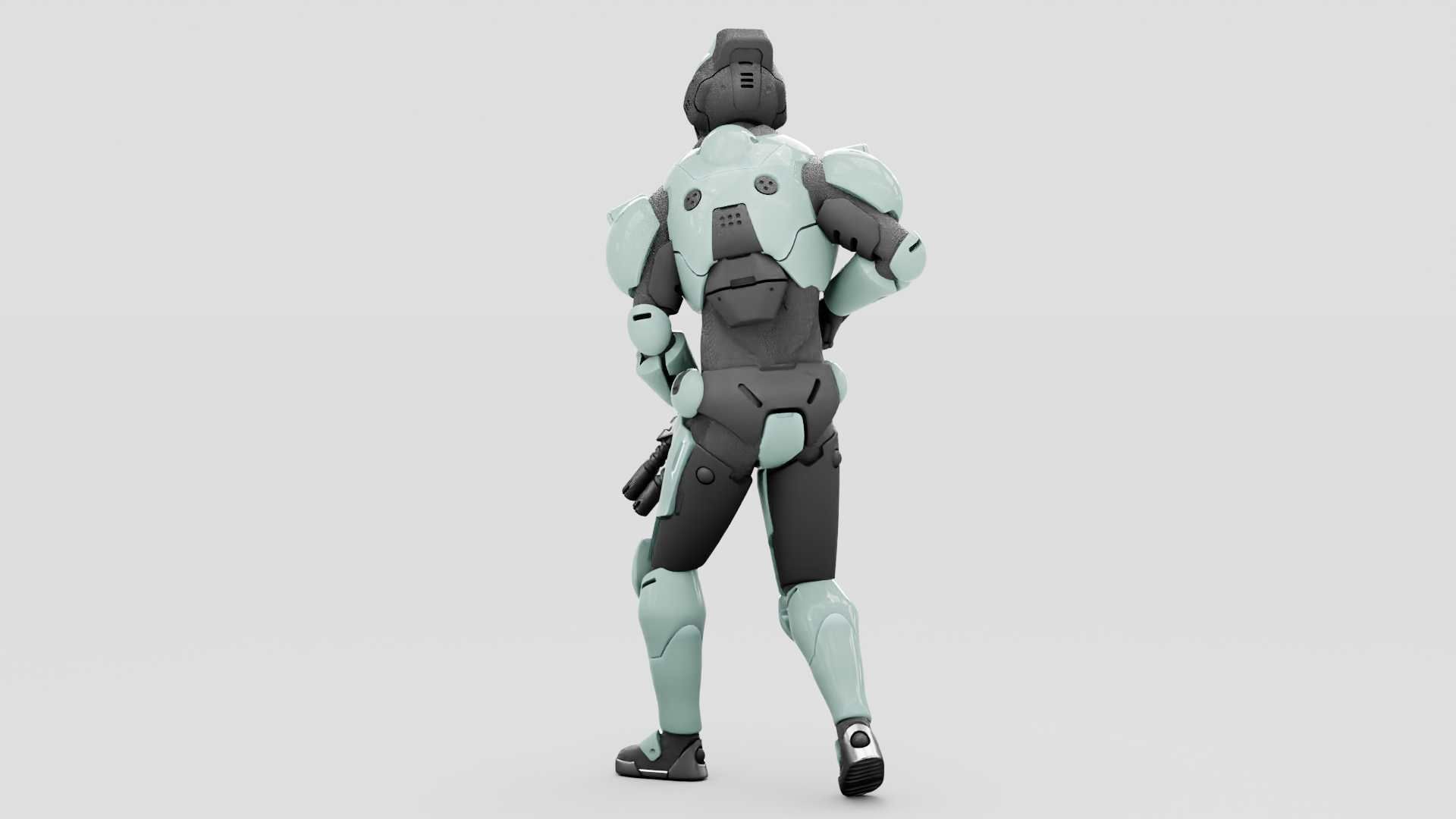 CYBER SOLDIER F-2000  RIGGED 3D model_26