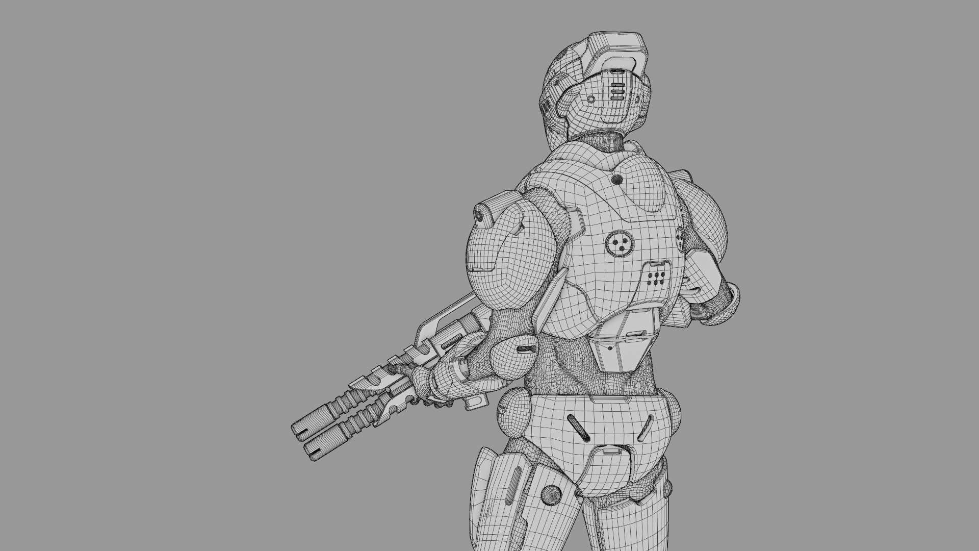 CYBER SOLDIER F-2000  RIGGED 3D model_37