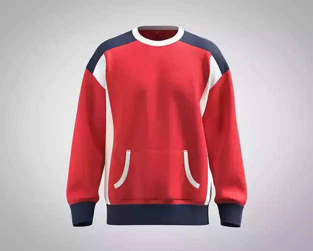 Mens Red and Blue Sweatshirt
