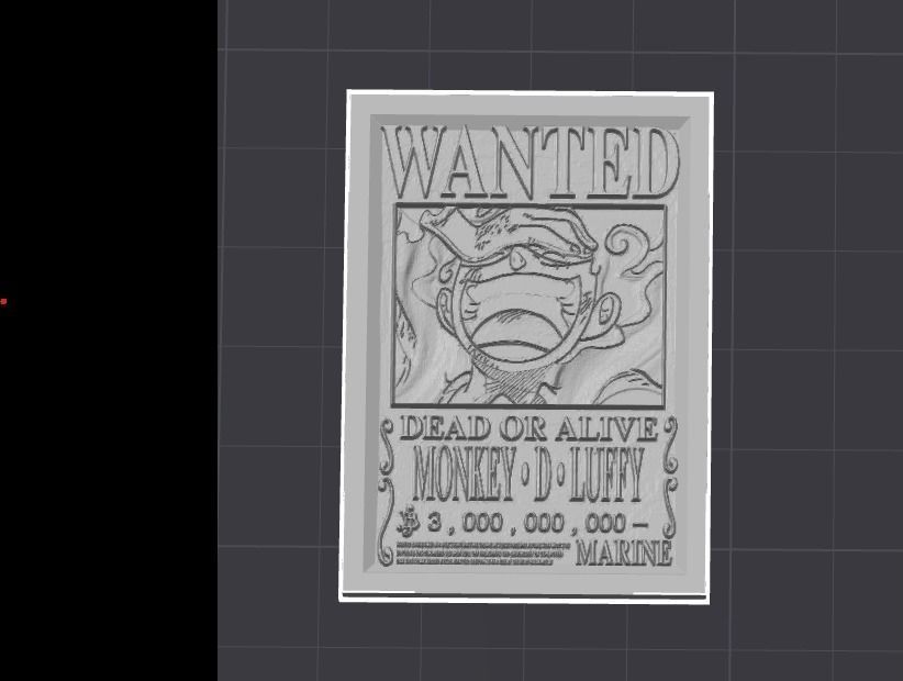 LITOFANIA CARTEL MONKEY D LUFFY  3D print model_1