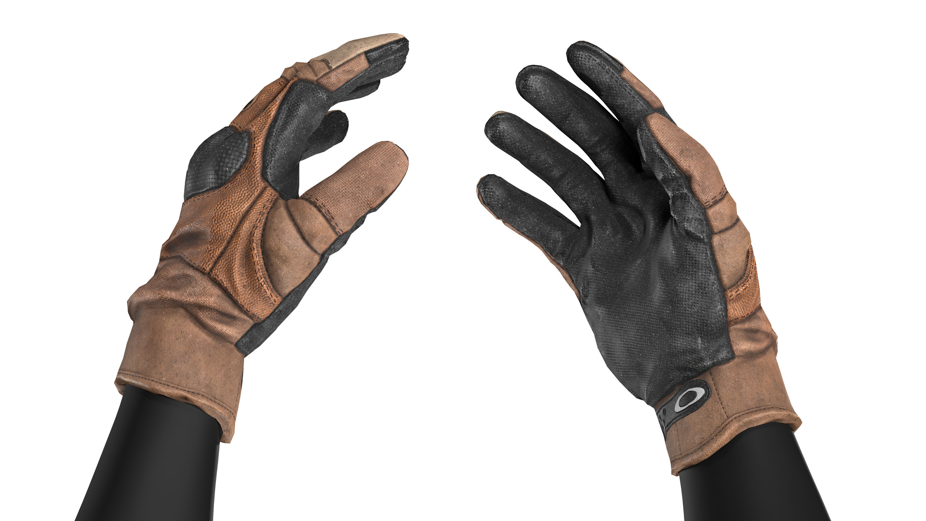 OAKLEY HARD KNUCKLE GLOVES  Low-poly 3D model_8