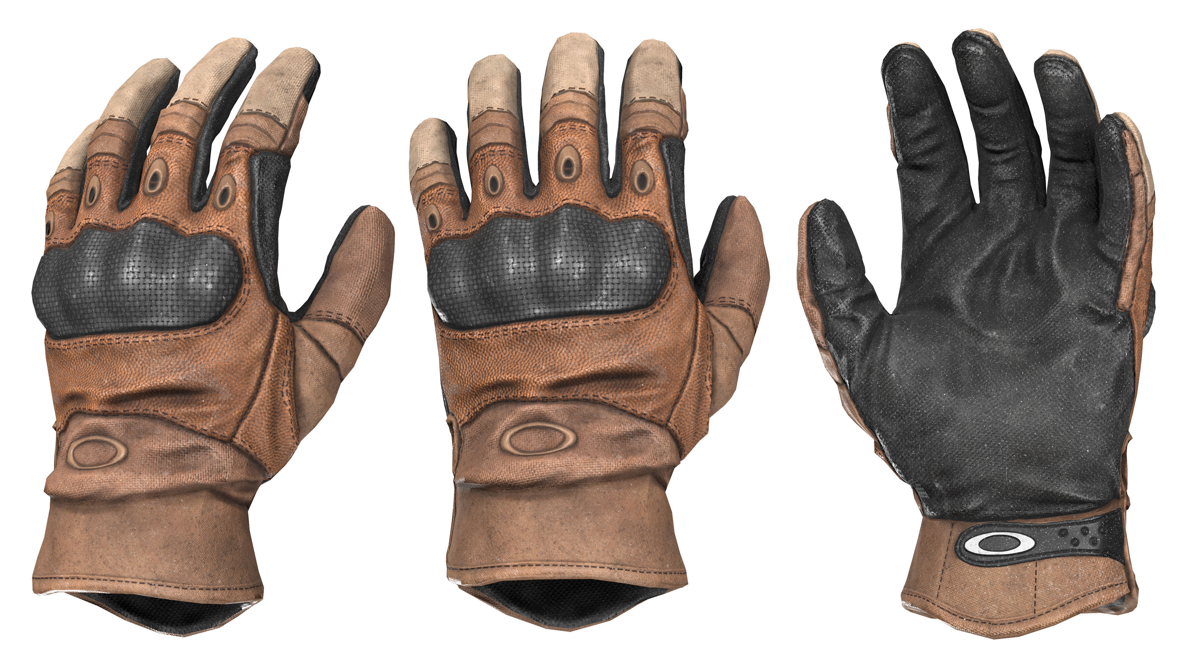OAKLEY HARD KNUCKLE GLOVES  Low-poly 3D model_2