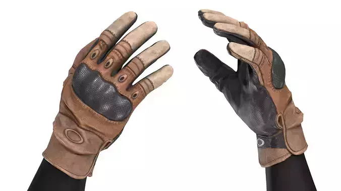 OAKLEY HARD KNUCKLE GLOVES  Low-poly 3D model