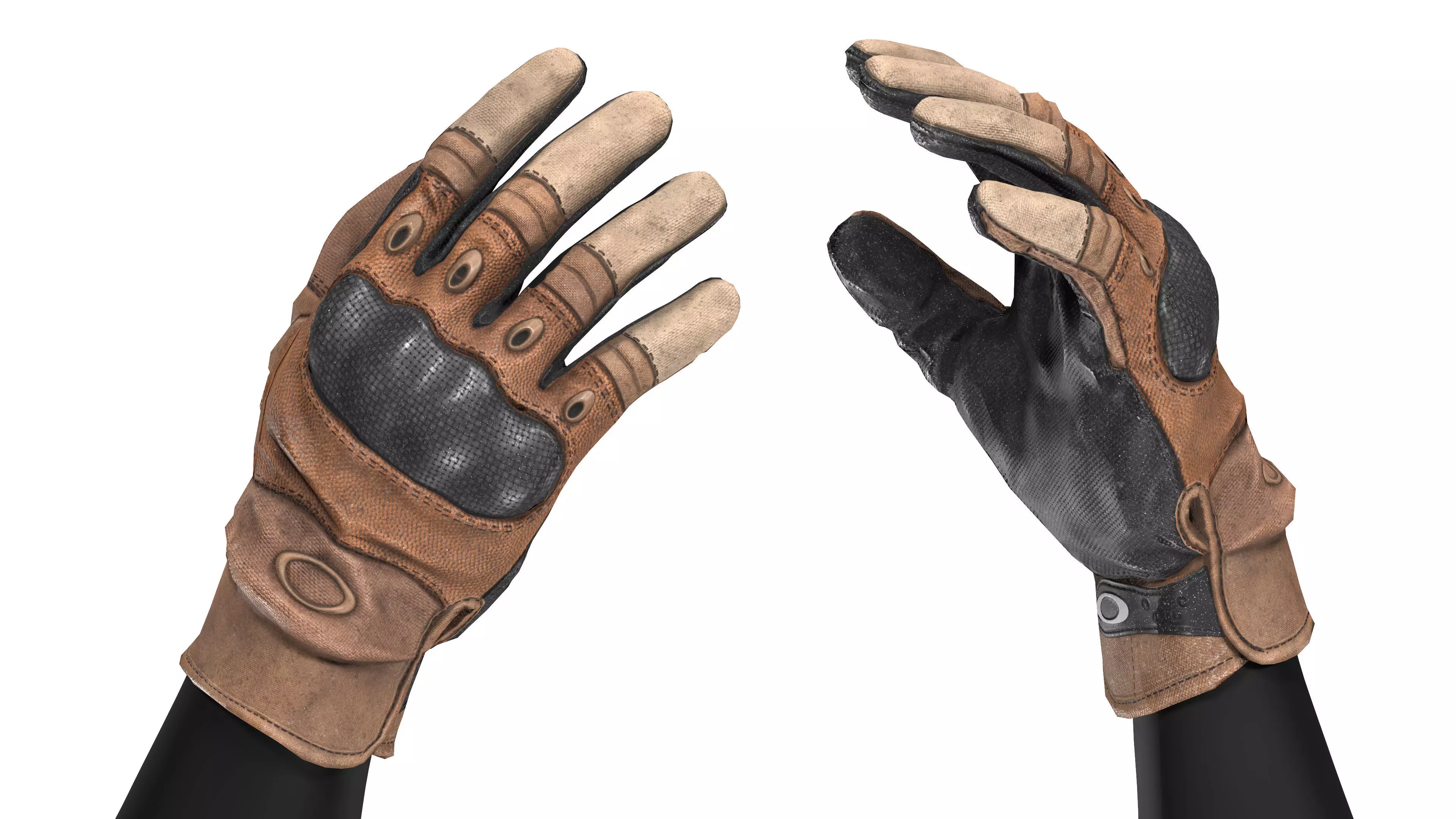 OAKLEY HARD KNUCKLE GLOVES  Low-poly 3D model_0