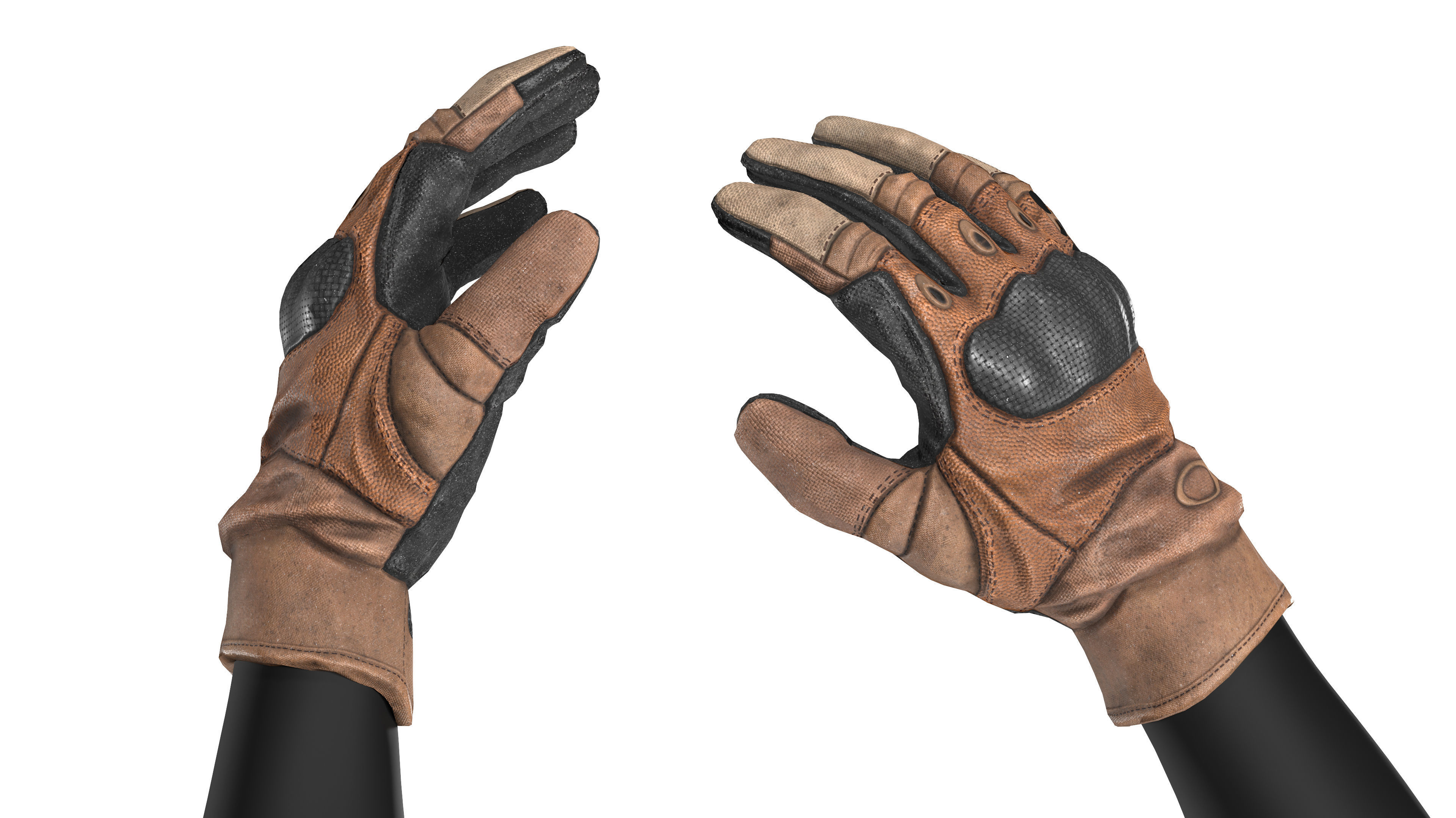 OAKLEY HARD KNUCKLE GLOVES  Low-poly 3D model_7