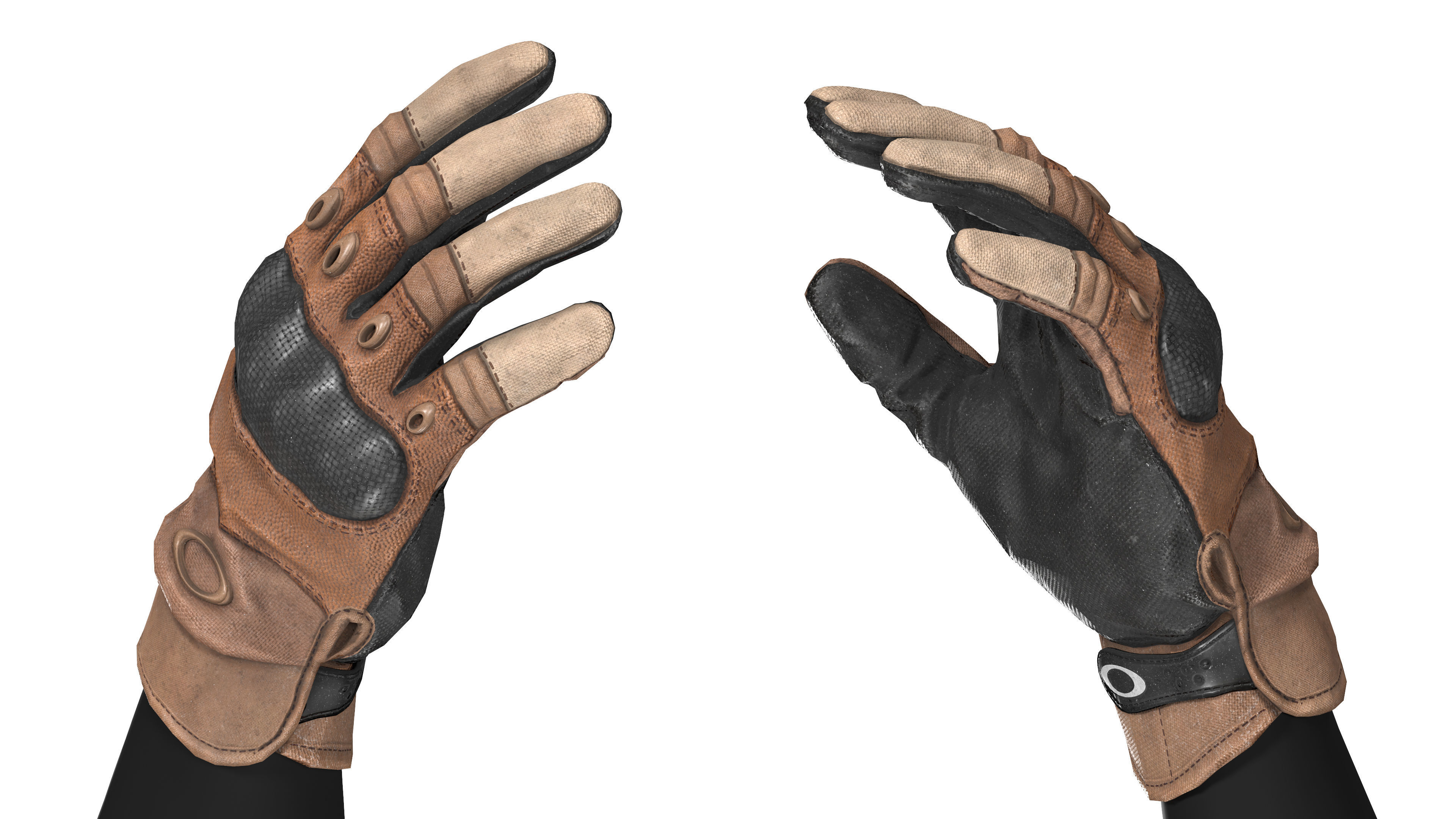 OAKLEY HARD KNUCKLE GLOVES  Low-poly 3D model_5