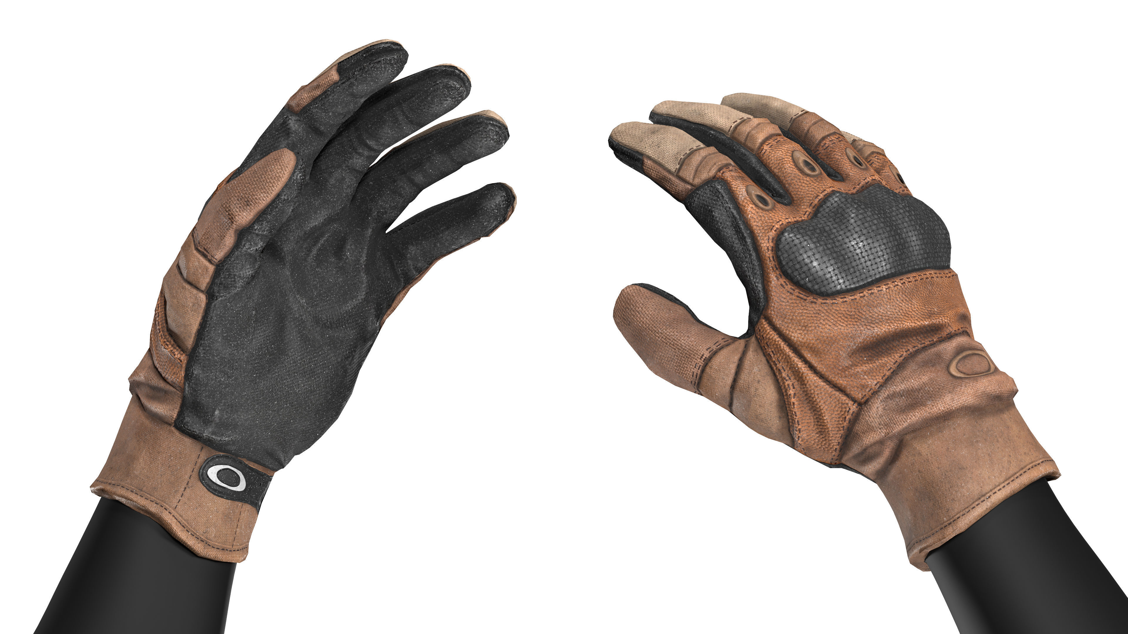 OAKLEY HARD KNUCKLE GLOVES  Low-poly 3D model_9