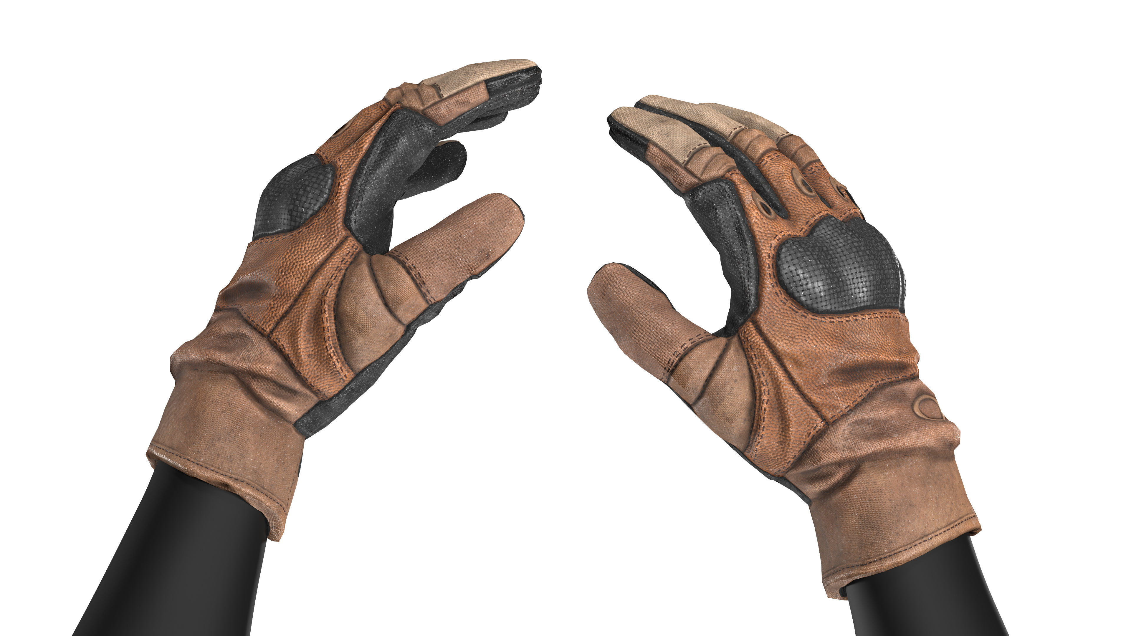 OAKLEY HARD KNUCKLE GLOVES  Low-poly 3D model_3