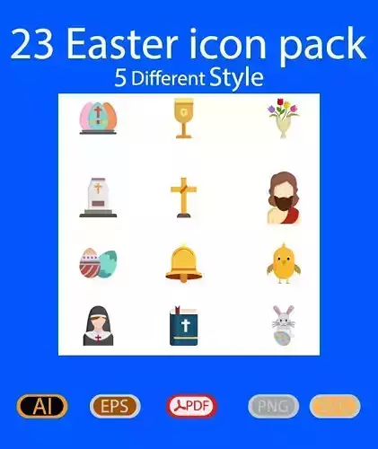 Easter icons pack 