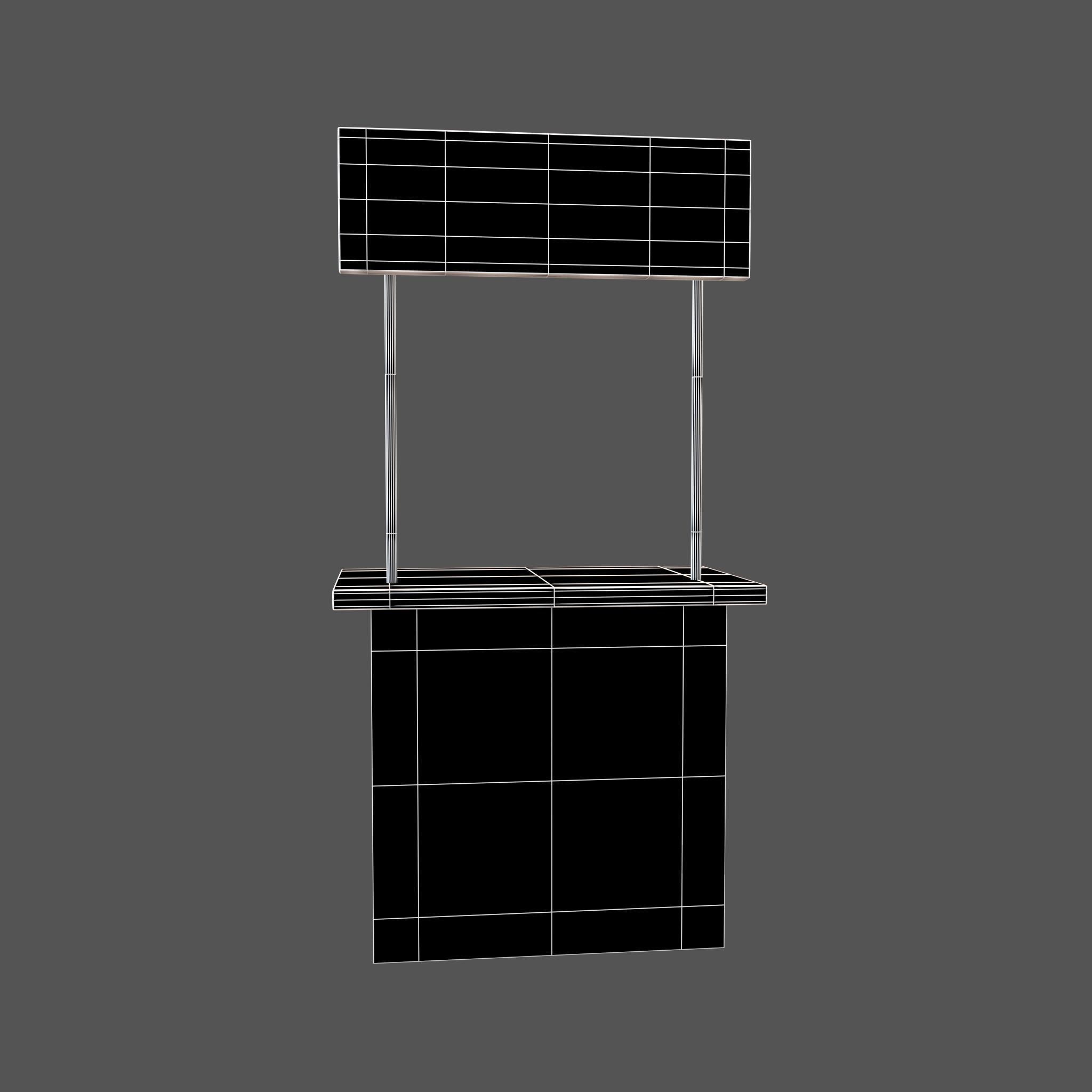 Booth Stand v1 001 Low-poly 3D model_4