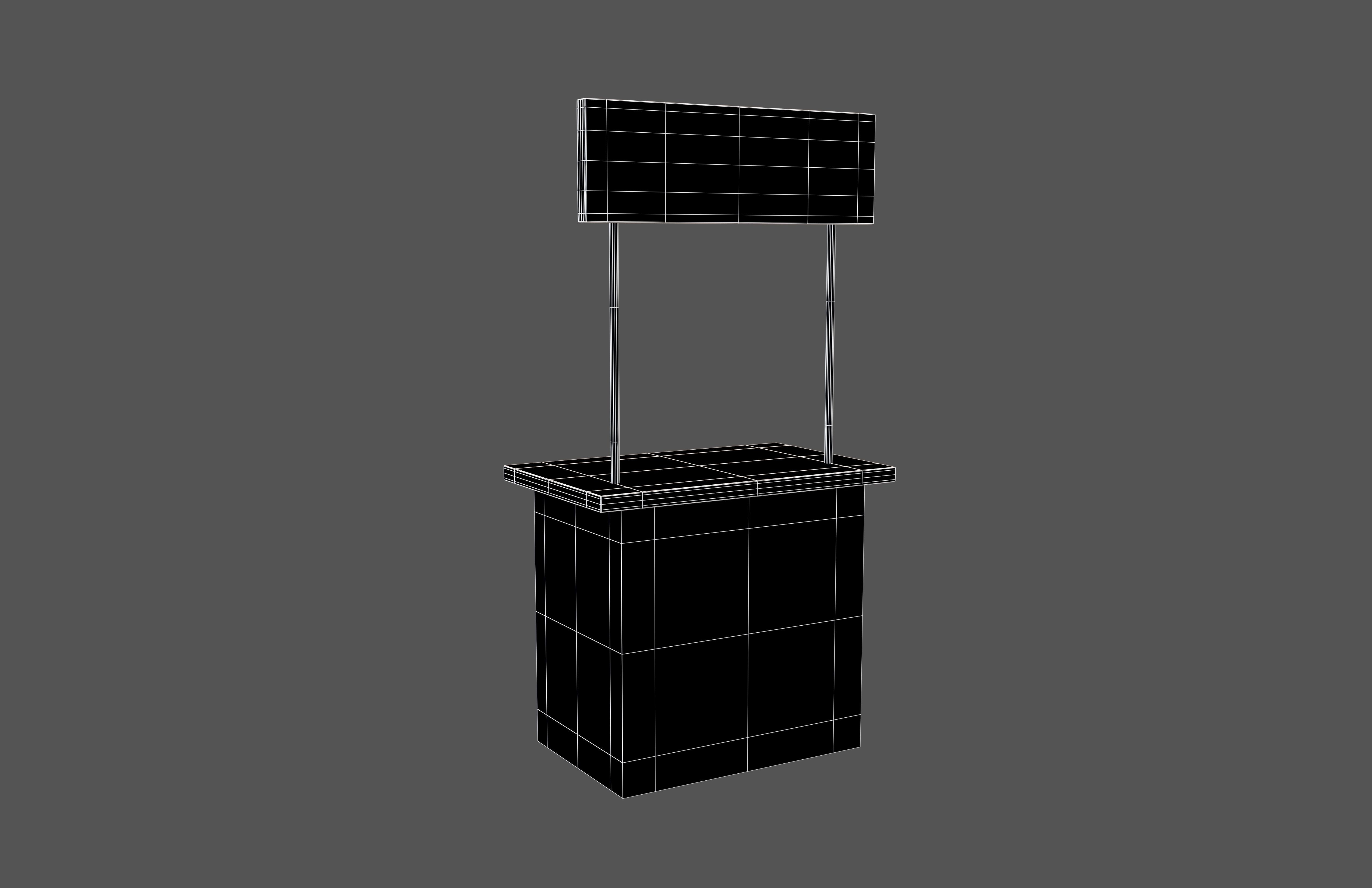 Booth Stand v1 001 Low-poly 3D model_6