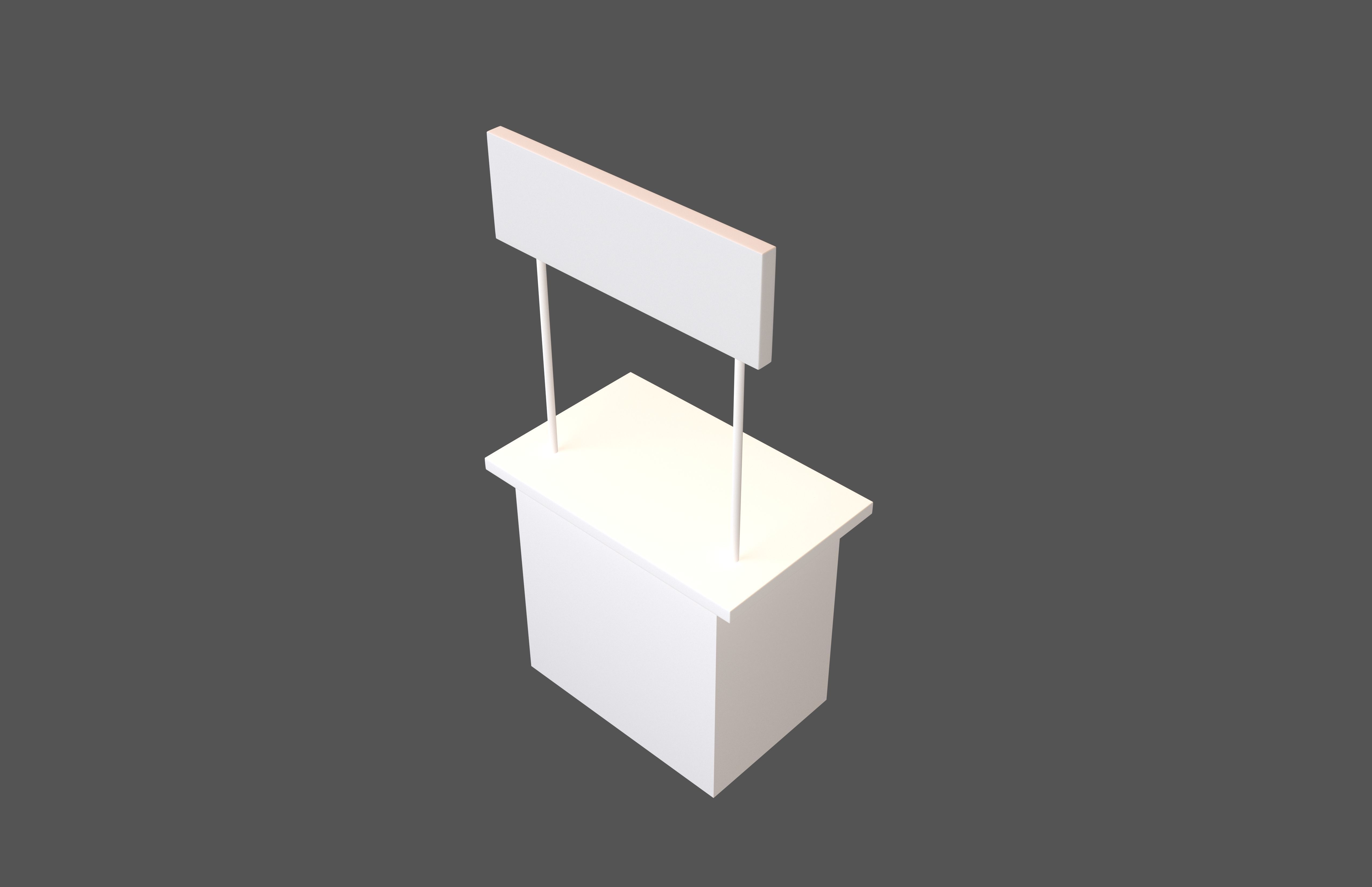 Booth Stand v1 001 Low-poly 3D model_2
